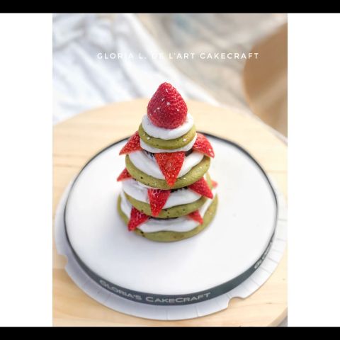 抹茶銅鑼燒聖誕樹蛋糕 Matcha Dorayaki Xmas Tree Cake