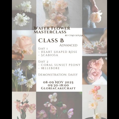 Wafer Flower Masterclass - Class B Advance