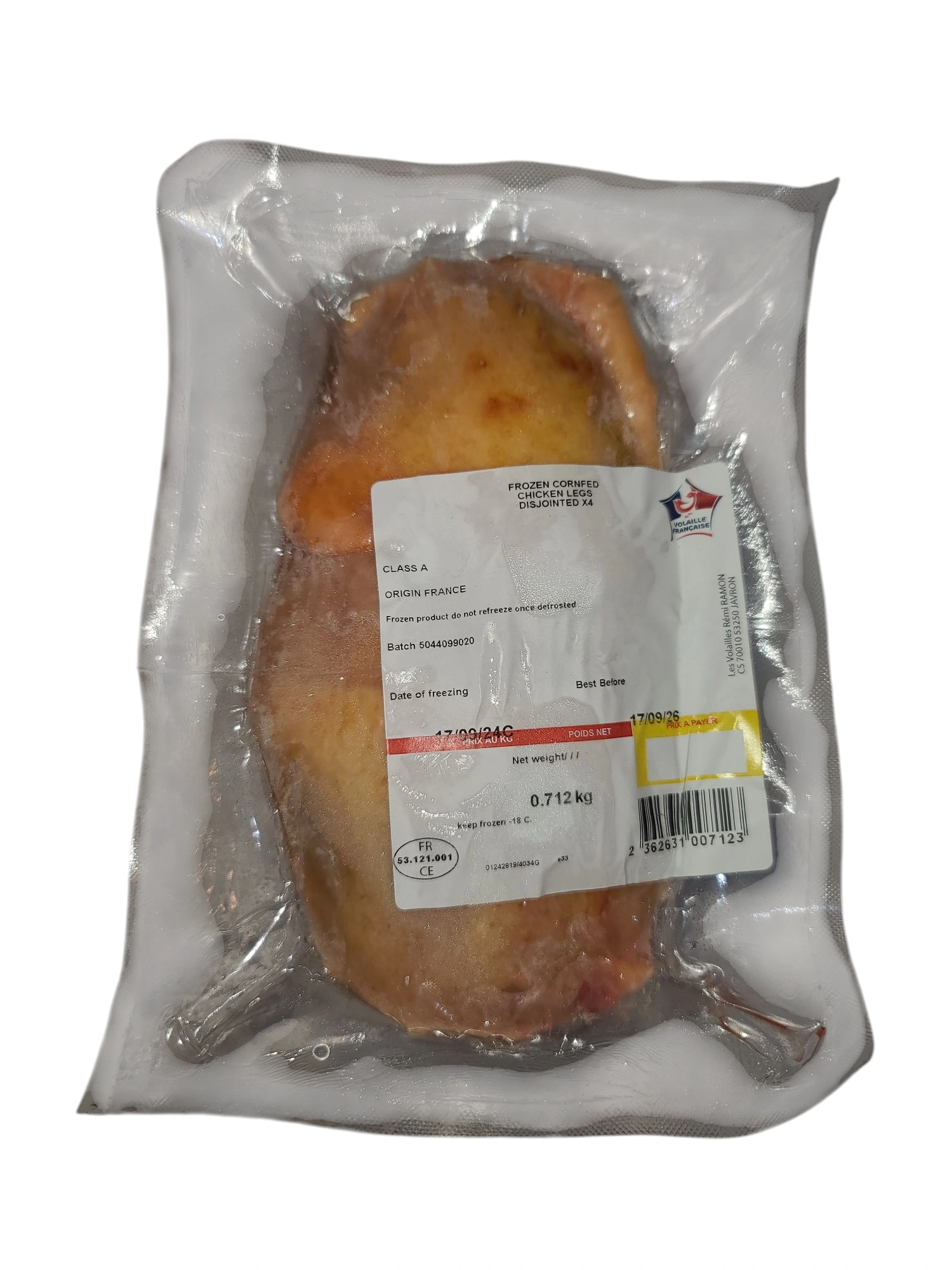 法國黃油雞腿(每100克/$10)