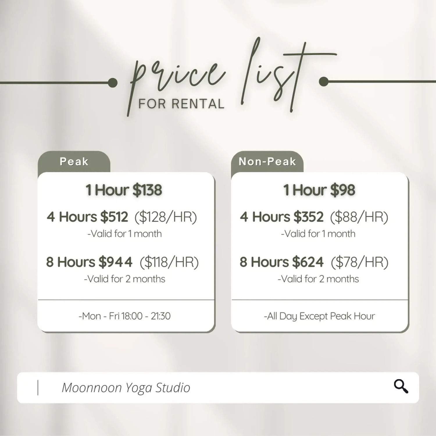 Single Booking