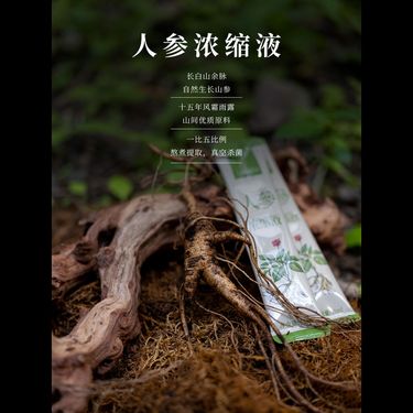 人參濃縮液 — 長白山十五年林下野山參・1:5真空慢熬破壁精煉・內服提氣外用煥膚・大補元氣修復