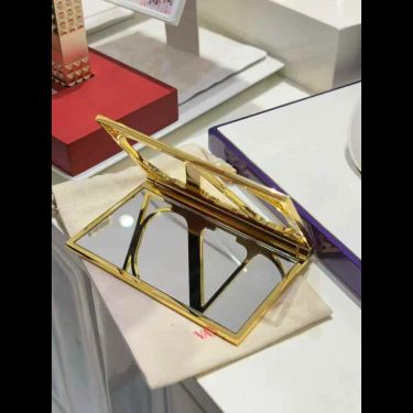 Valentino 金屬感化妝鏡 連束繩袋
