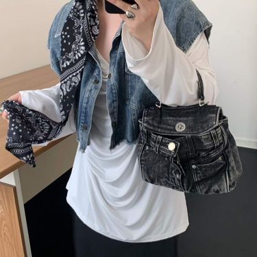 韓國🇰🇷小店設計牛仔褲造型手袋