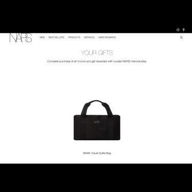 【NARS 黑色尼龍旅行袋｜品牌VIP滿額贈品・低調型格健身旅行必備】