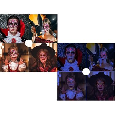 WS2270 螢光骷髏臉貼 一套5款隨機驚喜
