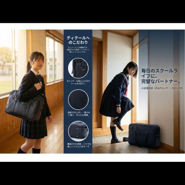 WS2283 日系櫻學園復古大容量單肩包