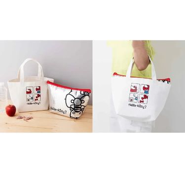 WS2529 Hello Kitty 2合1 多功能帆布手提袋＋保溫保冷袋套裝