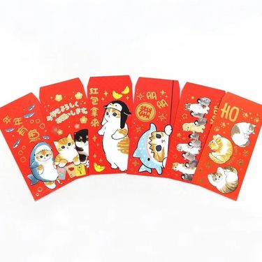 Mofusand 貓福珊迪 貓咪 中式紅包袋 (1組6包共24入)