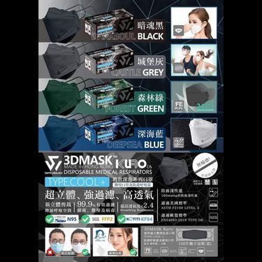 SAVEWO 3DMASK KURO救世超立體口罩 深色系列
