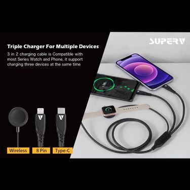 SUPERV🇭🇰 多功能線材5合1充電線(120CM) Model:cc51