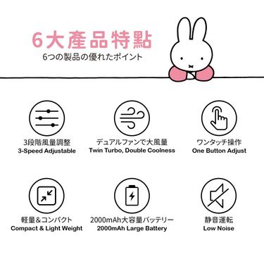 Miffy MIF29 坐檯雙風扇