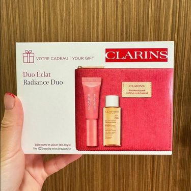 全新💖2024年Clarins Radiance Duo 唇蜜卸妝水套裝 (專櫃)