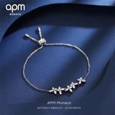 APM -lumiere蝴蝶可調節手鍊-銀白色 (韓免)