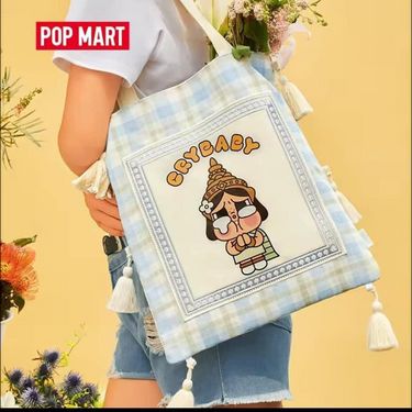 泰國限定 （POP MART 泡泡瑪特 哭娃CRYBABY HELLO THAILAND 系列） 帆布袋
