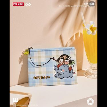 泰國限定 （POP MART 泡泡瑪特 哭娃CRYBABY HELLO THAILAND 系列）零錢包