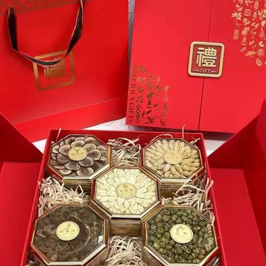 五福臨門蔘茸紅色禮盒