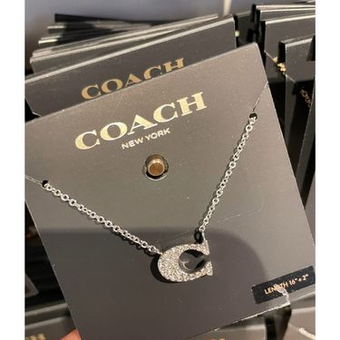 Coach 閃石大C吊咀款-銀色