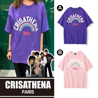 Crisathena Paris 彩虹🌈短䄂Tee