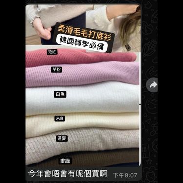 韓國毛毛打底衫