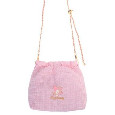 Sanrio 粉紫絨布金球水桶袋（香香風）
