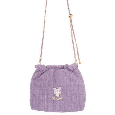 Sanrio 粉紫絨布金球水桶袋（香香風）
