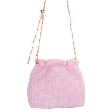 Sanrio 粉紫絨布金球水桶袋（香香風）