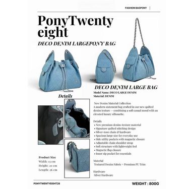 泰國Pony Twent Yeight Deco Large Denim