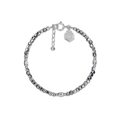 Mizuchol Jewelry Mantra of Hematite Bracelet - रक्षा (Raksha)