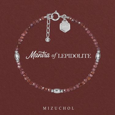 Mizuchol Jewelry Mantra of Lepidolite – शांति (Shanti)