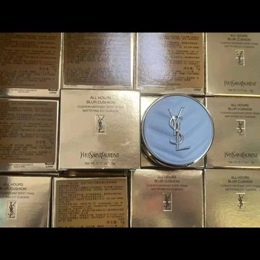 YSL 聖羅蘭 冰感柔霧藍氣墊 冰川藍水散粉 All Hours Blur Cushion Limited Icy Blue Edition 5G