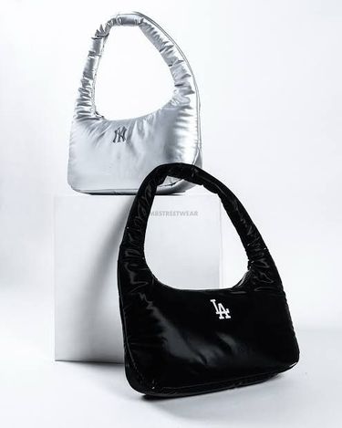MLB 半月包 洛杉磯道奇隊 BASIC LUXLEISURE NYLON HOBO BAG LOS ANGELES DODGERS （黑色）