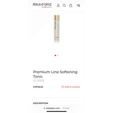 MILA D' OPIZ 時光緊緻爽膚水 Premium Line Softening Tonic 200ml