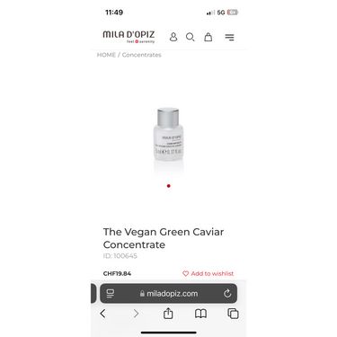 MILA D' OPIZ 綠魚子海藻保濕舒敏精華 The Vegan Green Caviar Concentrate 10x5ml@ (院裝Salon Size)