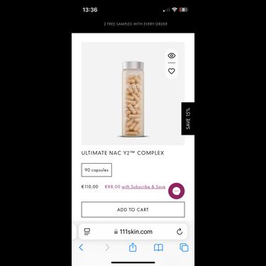 111 SKIN 抗氧化美白丸  Ultimate NAC Y2 Complex Supplements 90pcs