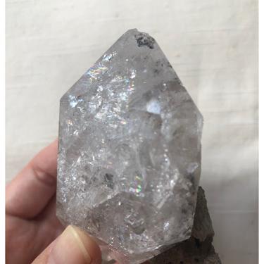#Herkimer Diamond Matrix with Rainbows