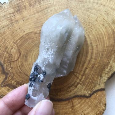 Skeletal Elestial Candle Twin QUARTZ 114g