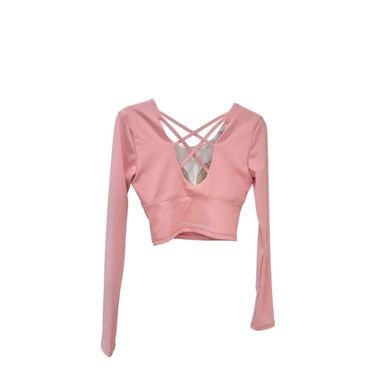 Moonlight Cover Long Sleeve Bra Top 長袖美胸修腰交叉上衣   (附胸墊不移位)