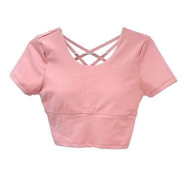 Breeze Kiss Short Sleeve Bra Top  短袖美胸修腰交叉上衣  (附胸墊不移位)