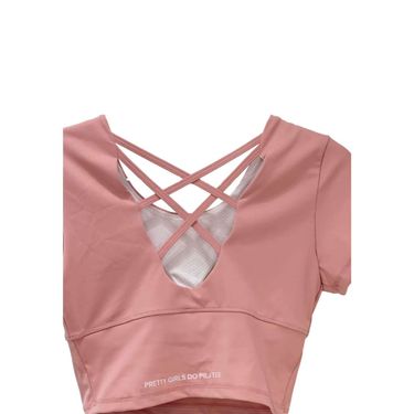 Breeze Kiss Short Sleeve Bra Top  短袖美胸修腰交叉上衣  (附胸墊不移位)