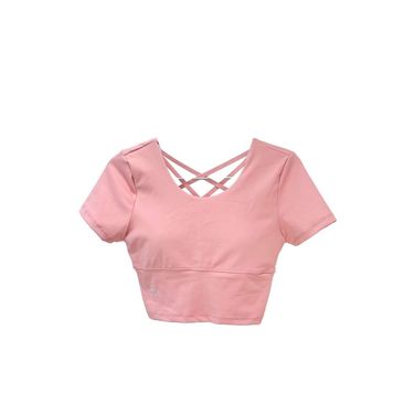 Breeze Kiss Short Sleeve Bra Top  短袖美胸修腰交叉上衣  (附胸墊不移位)