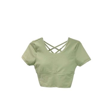 Breeze Kiss Short Sleeve Bra Top  短袖美胸修腰交叉上衣  (附胸墊不移位)