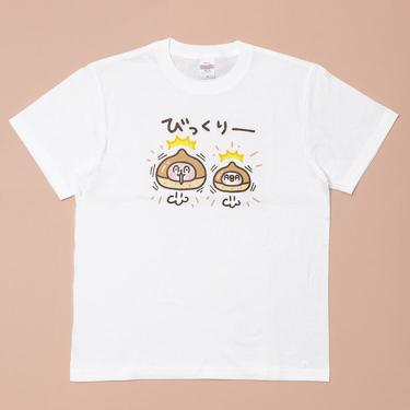 【日本官網限定】栗子Tshirt (M 碼）（白/黑）