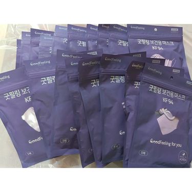 現貨：韓國製 Good Feeling KF94 2D 口罩 (M-Size) (5個 1包)